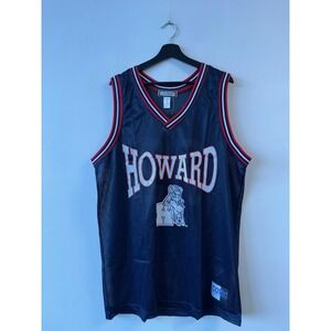 Vintage Howard University Bison‎ Jersey Mens XL Navy Blue College Basketball 90s